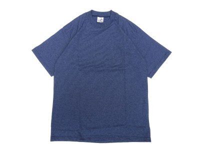 画像1: CalCru (カルクルー) 5.5oz Adult 1/16 microstripe T-shirt ネイビー