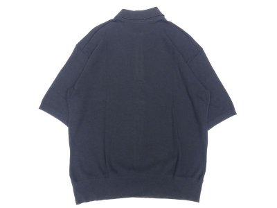 画像2: gicipi (ジチピ) SCAMPO RELAX KNITSEW POLO SHIRT ブラック