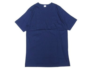 画像1: gicipi (ジチピ) CREW NECK POCKET T-Shirt ネイビー