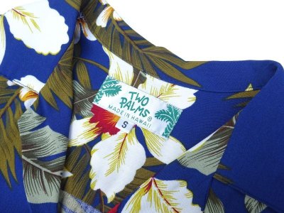 画像3: TWO PALMS (トゥーパームス) S/S Hawaiian Shirt HAWAIIAN ORCHID ネイビー