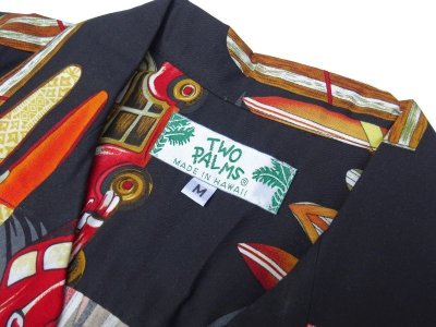 画像3: TWO PALMS (トゥーパームス) S/S Hawaiian Shirt / Rayon WOODY ブラック