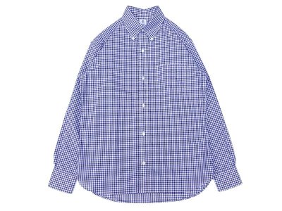 画像1: GAMBERT SHIRT (ギャンバートシャツ) B/D SHIRT BROADCLOTH GINGHAM CHECKS ネイビーギンガム