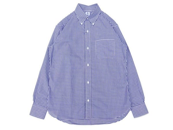 画像1: GAMBERT SHIRT (ギャンバートシャツ) B/D SHIRT BROADCLOTH GINGHAM CHECKS ネイビーギンガム (1)