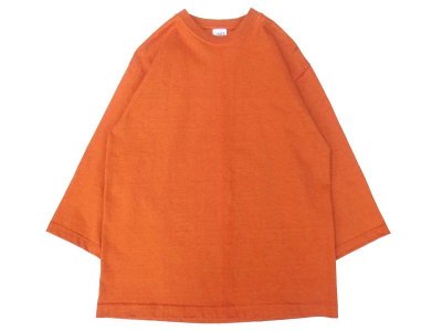 画像1: CAMBER (キャンバー) 8oz MAX WEIGHT CUT 8分袖 T-SHIRT GARMENT DYED オレンジ