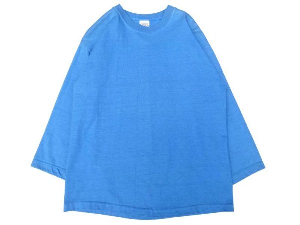 画像1: CAMBER (キャンバー) 8oz MAX WEIGHT CUT 8分袖 T-SHIRT GARMENT DYED サックス (1)