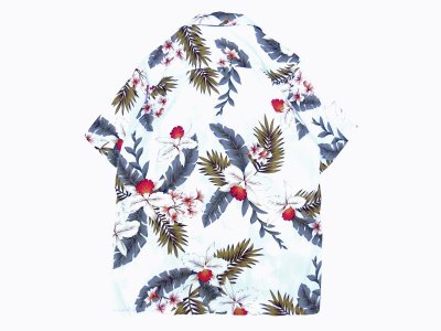 画像2: TWO PALMS (トゥーパームス) S/S Hawaiian Shirt HAWAIIAN ORCHID ホワイト