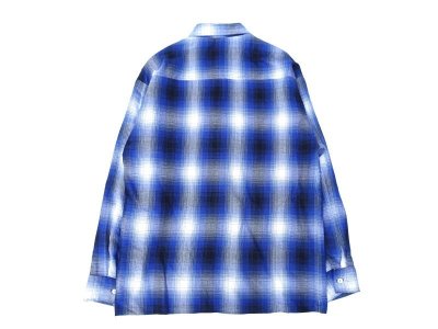 画像2: CalTop (キャルトップ) OMBRE CHECK L/S SHIRTS ロイヤル/ホワイト