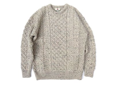 画像1: CARRAIG DONN (キャレイグドン) CABLE KNIT ブラウン