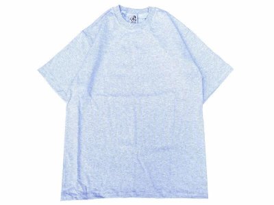 画像1: CalCru (カルクルー) 5.5oz Adult 1/16 microstripe T-shirt アッシュ/ホワイト