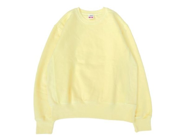 画像1: MADE BLANKS (メイドブランクス) VARSITY CREW NECK REACTIVE DYE イエロー (1)