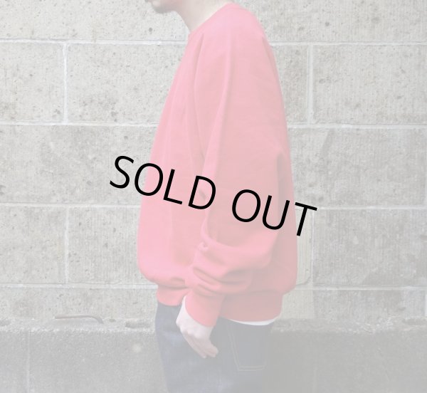 画像5: Deadstock 00’s EURO FRUIT OF THE LOOM Classic SWEAT レッド (5)
