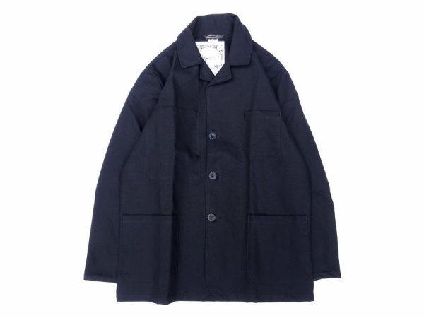 画像1: Le LABOUREUR (ルラブルール) VESTE DE SPORT LIN ブラック (1)