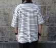 画像7: THOUSAND MILE (サウザンドマイル) SHORT SLEEVE MULTI BORDER T-SHIRT 白×黒×ベージュ (7)