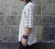 画像6: THOUSAND MILE (サウザンドマイル) SHORT SLEEVE MULTI BORDER T-SHIRT 白×黒×ベージュ (6)