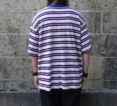 画像3: THOUSAND MILE (サウザンドマイル) SHORT SLEEVE MULTI BORDER T-SHIRT 白×赤×紺×青