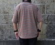 画像7: THOUSAND MILE (サウザンドマイル) SHORT SLEEVE MULTI BORDER T-SHIRT 茶×薄茶×紺 (7)