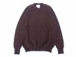 画像1: Jamieson’s (ジャミーソンズ) Plain Saddle Shoulder crew neck ミディアムブラウン (1)