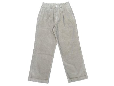 画像1: RICCARDO METHA (リカルドメッサ) 1TUCK WIDE PANTS CORDUROY ベージュ