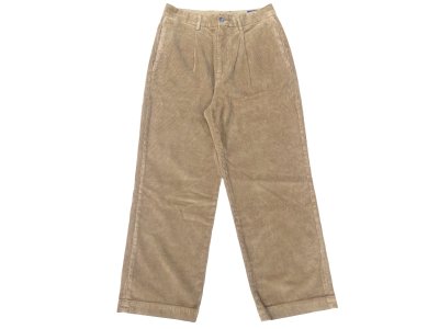 画像1: RICCARDO METHA (リカルドメッサ) 1TUCK WIDE PANTS CORDUROY カーキ