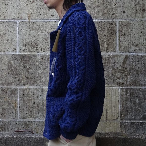 画像6: INVERALLAN (インバーアラン) 3A Lumber Cardigan Denim Cotton ダークインディゴ (6)