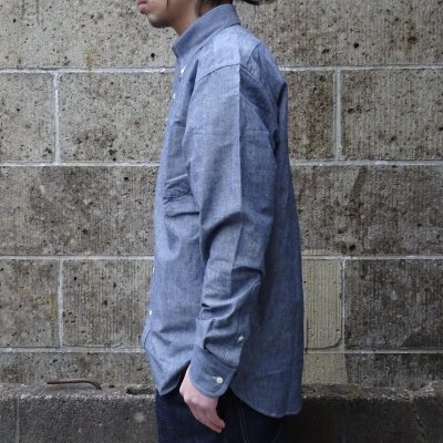 画像2: GAMBERT SHIRT (ギャンバートシャツ) B/D SHIRT CHAMBRAY ネイビー