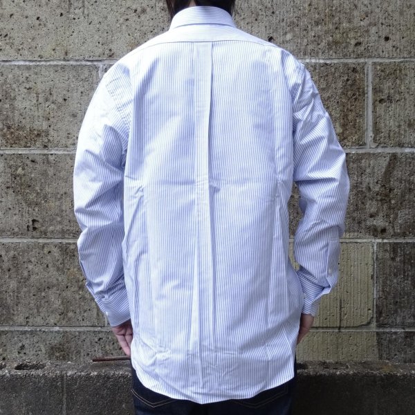 画像10: GAMBERT SHIRT (ギャンバートシャツ) B/D SHIRT OX STRIPE ネイビーストライプ (10)