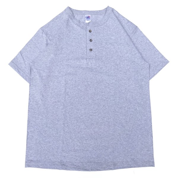 画像1: CalCru (カルクルー) 3 Button 7.2 oz Henley ヘザーグレー (1)