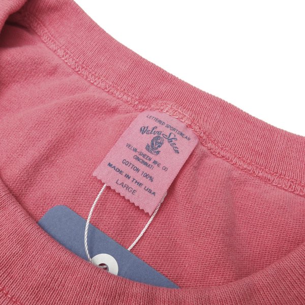 画像3: VELVASHEEN (ベルバシーン) 14/1 (PIGMENT) S/S C/N TEE W/PKT フェニックスレッド (3)