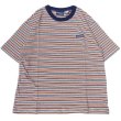 画像1: THOUSAND MILE (サウザンドマイル) SHORT SLEEVE MULTI BORDER T-SHIRT 茶×薄茶×紺 (1)