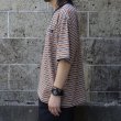 画像6: THOUSAND MILE (サウザンドマイル) SHORT SLEEVE MULTI BORDER T-SHIRT 茶×薄茶×紺 (6)