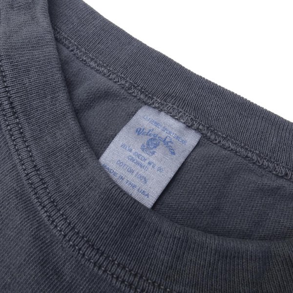 画像3: VELVASHEEN (ベルバシーン) 14/1 (PIGMENT) S/S C/N TEE W/PKT ブラック (3)