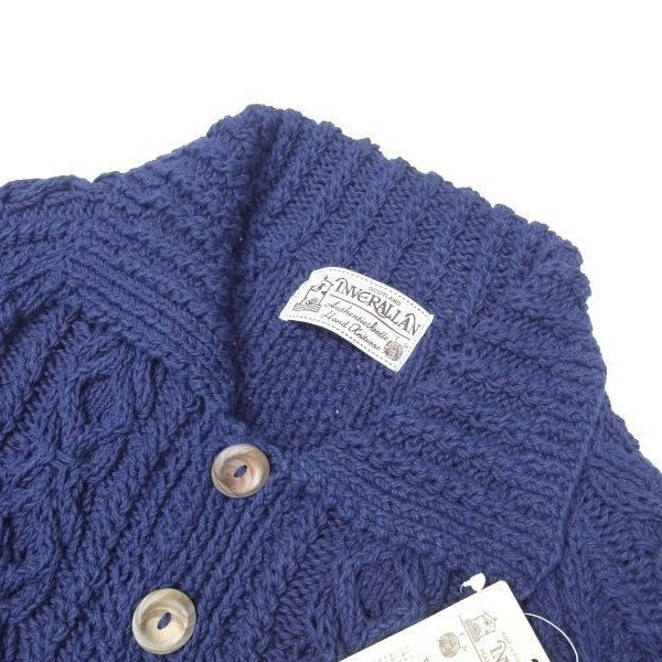 画像3: INVERALLAN (インバーアラン) 3A Lumber Cardigan Denim Cotton ダークインディゴ (3)