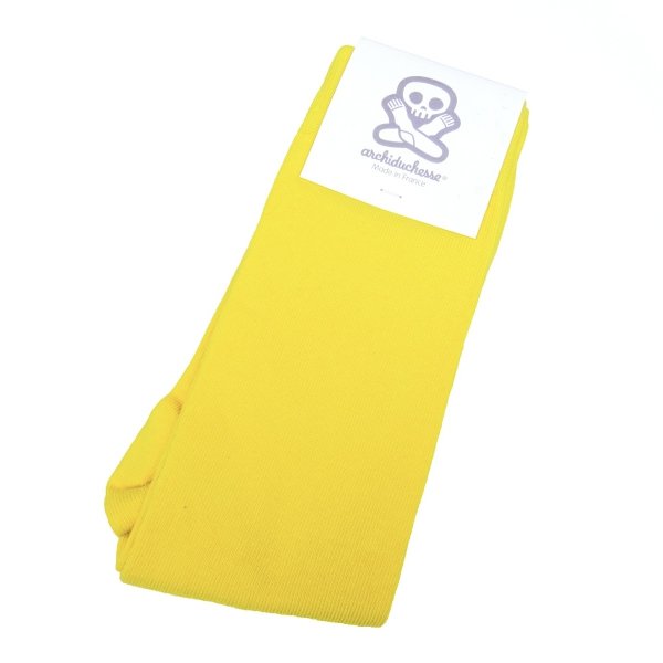 画像1: ARCHIDUCHESSE (アシッドゥシャス) De Ville regular length socks  イエローレモン (1)