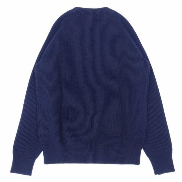 画像2: VINCENT ET MIREILLE (ヴァンソンエミレイユ) CREW NECK SWEATER 8GG AZE ネイビー (2)