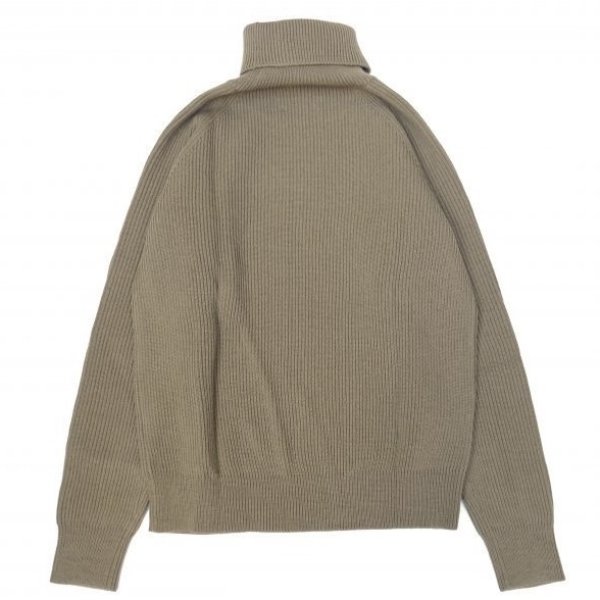 画像2: VINCENT ET MIREILLE (ヴァンソンエミレイユ) TURTLE NECK SWEATER 8GG AZE カーキ (2)