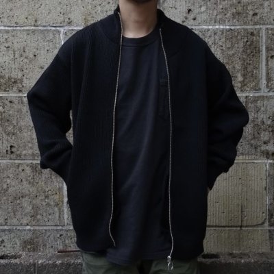 画像1: VINCENT ET MIREILLE (ヴァンソンエミレイユ) FULL ZIP SWEATER ブラック