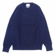 画像1: VINCENT ET MIREILLE (ヴァンソンエミレイユ) CREW NECK SWEATER 8GG AZE ネイビー (1)
