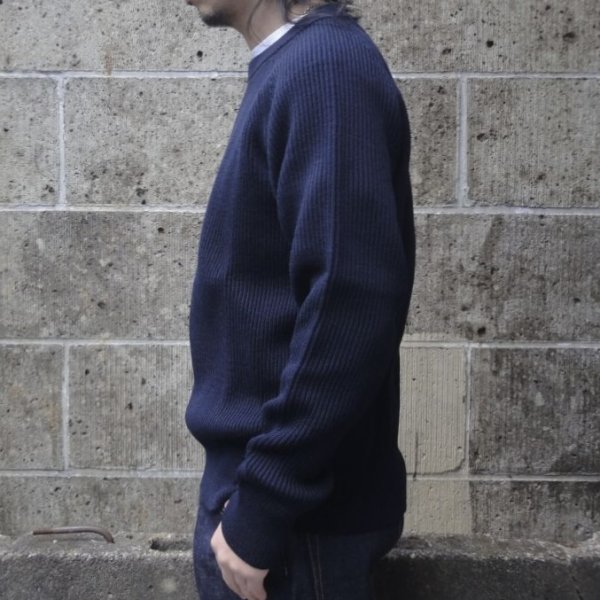 画像5: VINCENT ET MIREILLE (ヴァンソンエミレイユ) CREW NECK SWEATER 8GG AZE ネイビー (5)