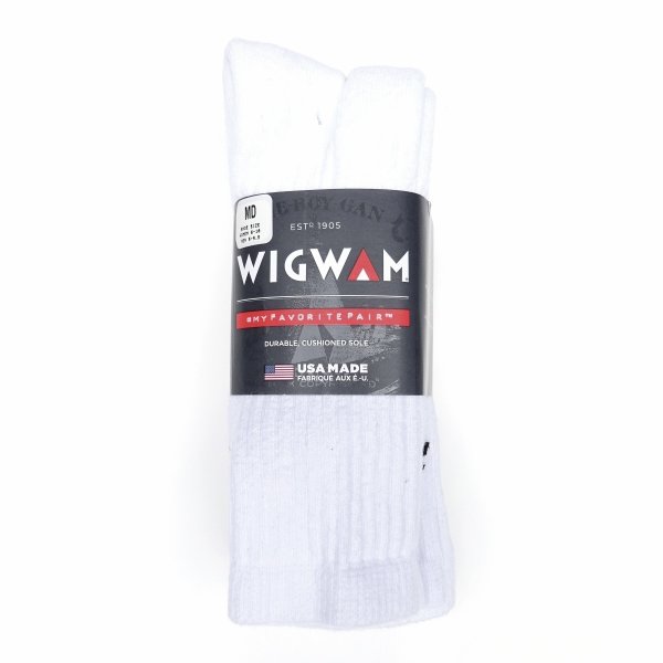 画像1: WIGWAM (ウィグワム) Super 60 Crew 3P Socks ホワイト (1)