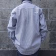 画像11: KEY (キー) Long Sleeve Zip Front Logger Shirt ヒッコリーストライプ (11)