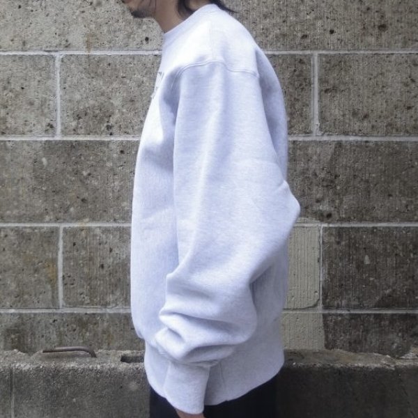 画像5: CAMBER (キャンバー) CROSS KNIT CREW NECK グレー (5)