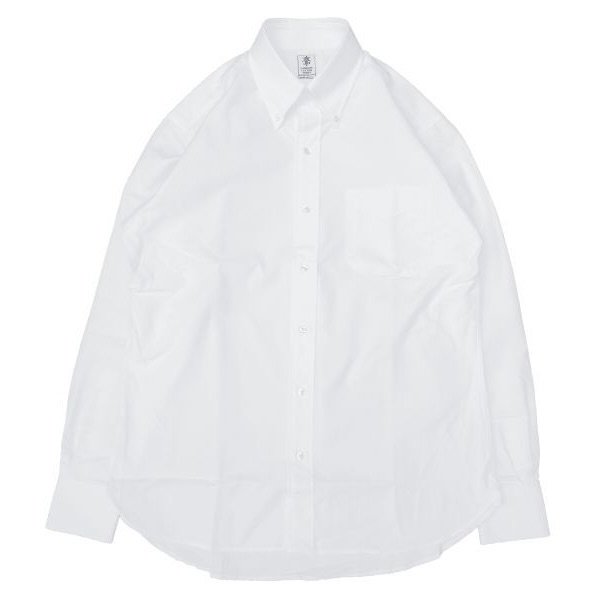 画像1: GAMBERT SHIRT (ギャンバートシャツ) B/D SHIRT OX SOLID ホワイト (1)