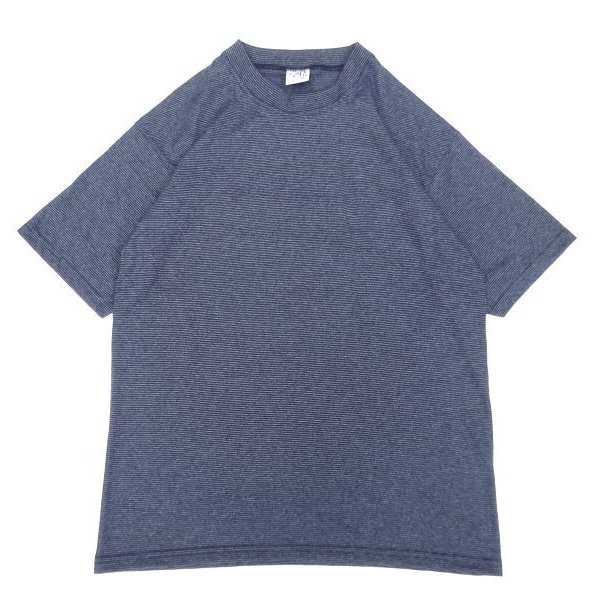 画像1: CalCru (カルクルー) 5.5oz Adult 1/16 microstripe T-shirt ブラック (1)
