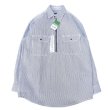 画像1: KEY (キー) Long Sleeve Zip Front Logger Shirt ヒッコリーストライプ (1)