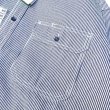 画像5: KEY (キー) Long Sleeve Button Front Logger Shirt ヒッコリーストライプ (5)