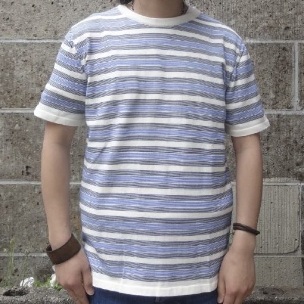 画像1: Country of Origin (カントリーオブオリジン) DECK CHAIR TEE ブルー (1)