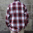 画像8: CalTop (キャルトップ) OMBRE CHECK L/S SHIRTS レッド/ホワイト (8)