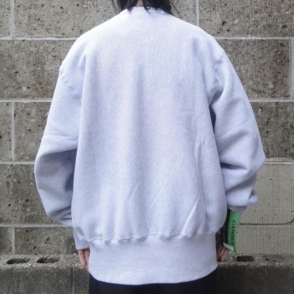 画像6: CAMBER (キャンバー) CROSS KNIT CREW NECK グレー (6)