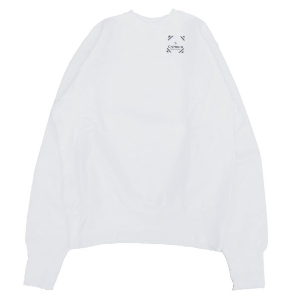 画像1: CAMBER (キャンバー) CROSS KNIT CREW NECK ホワイト (1)