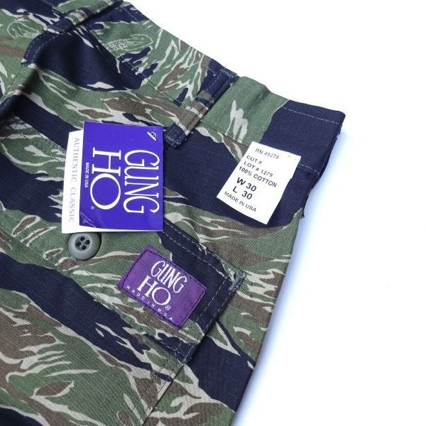 画像4: GUNG HO (ガンホー) TAPER FIT 4Pocket Fatigues GreenTigerStripe RipStop タイガーストライプ (4)